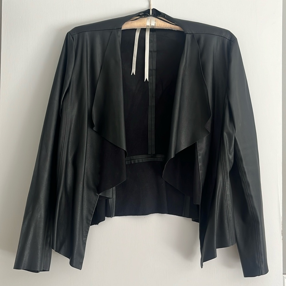 Zara Faux Leather Blazer